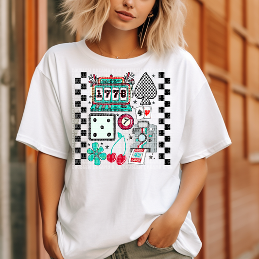 Turquoise & Checkered