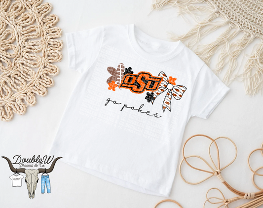 Football Bows or Helmets - College and NFL Available - Tees